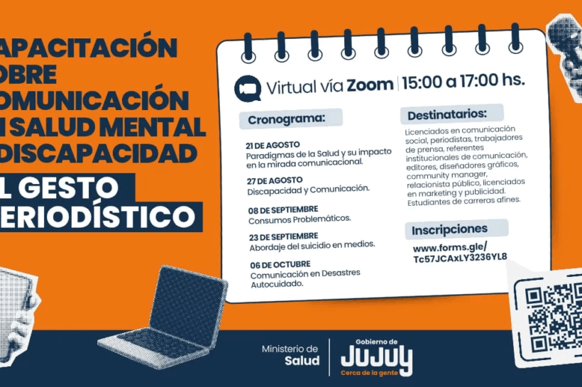 INVITAN A LA CAPACITACIÓN SOBRE COMUNICACIÓN EN SALUD MENTAL Y DISCAPACIDAD